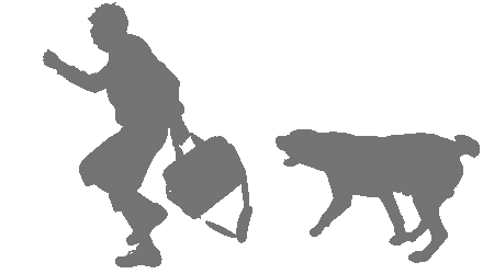 man and dog